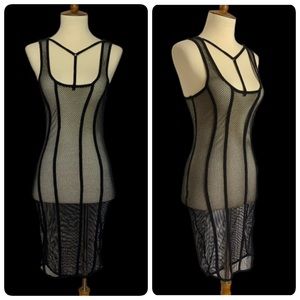 Fishnet mesh gothic punk dress, S/M